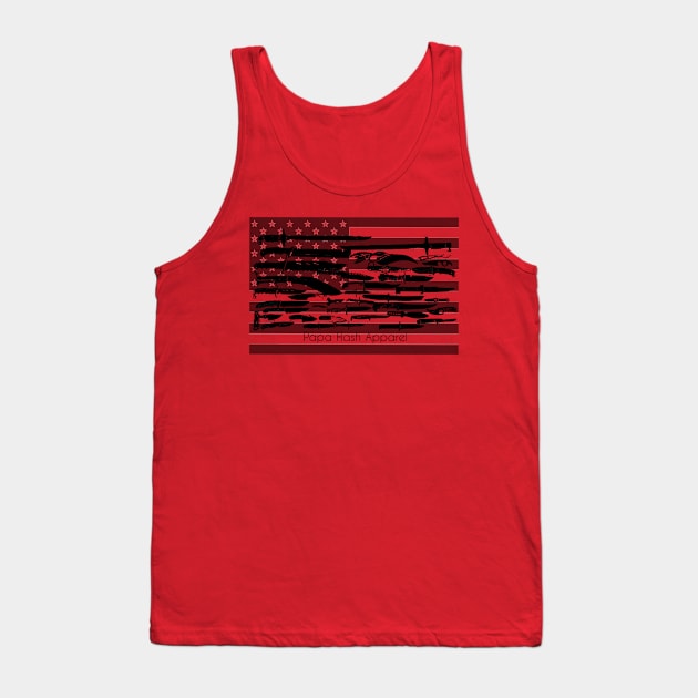 Papa Hash Apparel: Knife Flag Tank Top by Papa Hash's House of Art